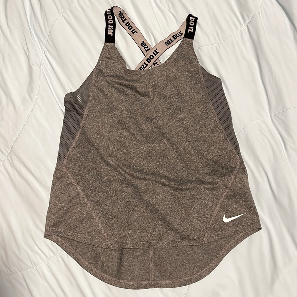 Nike Dri-Fit small Just Do It tank top gray
